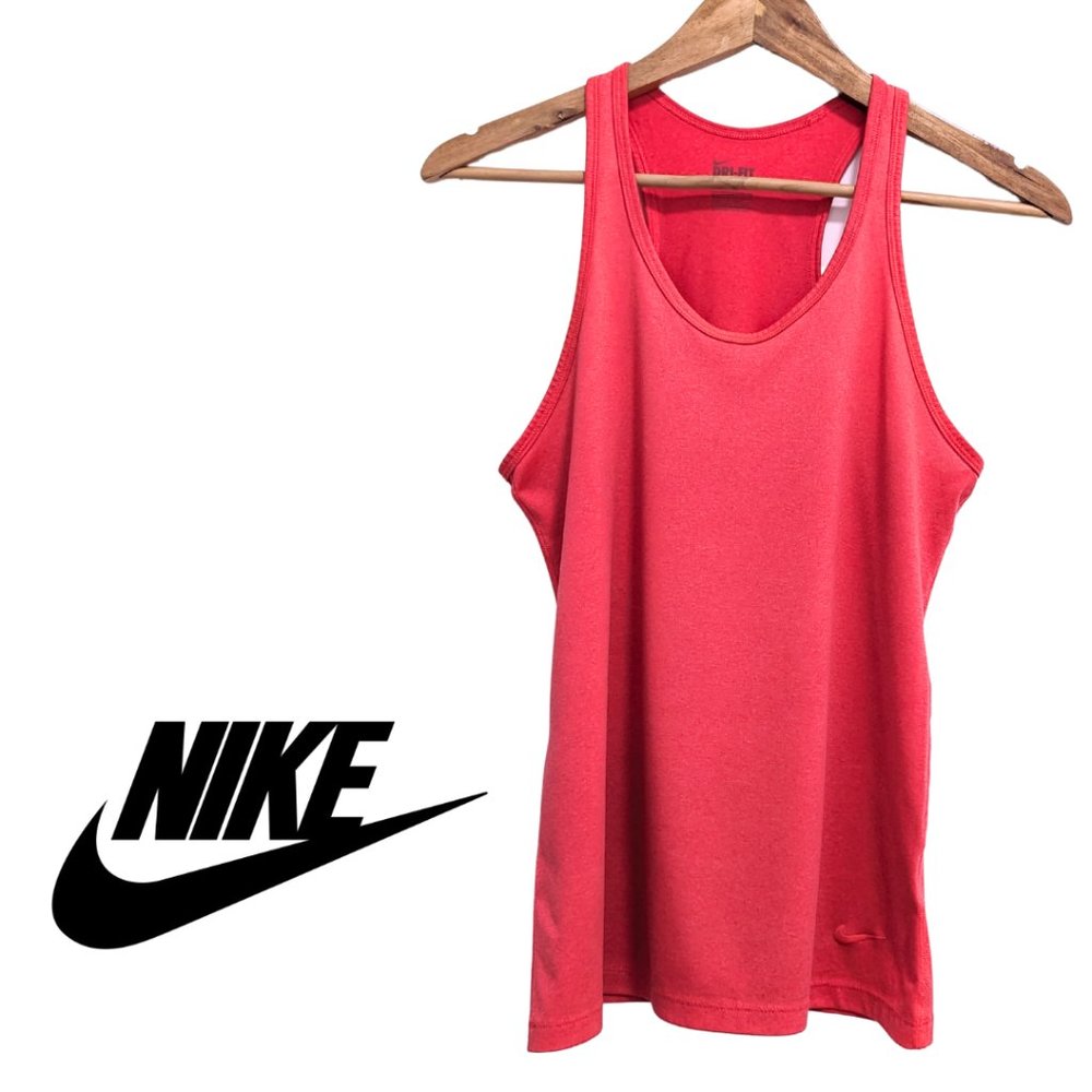 NIKE Dri-Fit Tank Top Coral Red Size M